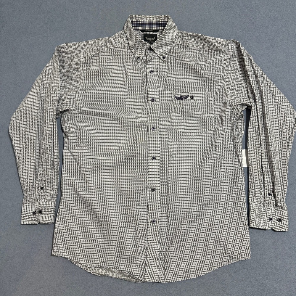 Ariat Relentless Geometric Print Button Down Shir… - image 1